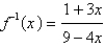 <strong>Find a formula for the inverse of the function. </strong> A) B) C) D) E)