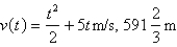 <strong>The acceleration function (in m/ )and the initial velocity are given for a particle moving along a line.Find the velocity at time t and the distance traveled during the given time interval. </strong> A) B) C) D) E)