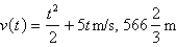 <strong>The acceleration function (in m/ )and the initial velocity are given for a particle moving along a line.Find the velocity at time t and the distance traveled during the given time interval. </strong> A) B) C) D) E)