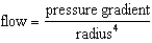 <strong>Which of the following is the correct relationship between pressure, flow, and resistance?</strong> A) B) C) D) E)
