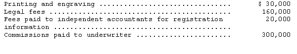 <strong>During the year,Franklin Corporation incurred the following costs in connection with the issuance of bonds: The amount recorded as a deferred charge to be amortized over the term of the bonds is</strong> A)$0. B)$30,000. C)$300,000. D)$510,000.
