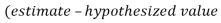 <strong>The general t statistic can be written as:</strong> A)t =   B)t =   ) C)t =   D)t =   <div style=padding-top: 35px> 