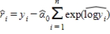 <strong>If we use to estimate , then the residual for predicting yi is:</strong> A) B) C) D) 