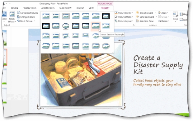 <strong> The Picture Styles gallery,shown in the accompanying figure,is displayed by clicking the More button located on the ____.</strong> A) (PICTURE TOOLS FORMAT tab | Picture Styles group) B) (DESIGN tab | Picture Styles group) C) (PICTURE STYLES FORMAT tab | Picture Tools group) D) (VIEW tab | See Styles group)