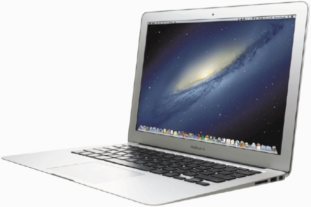 As shown in the accompanying figure,a typical laptop has a keyboard in the base and a screen in the lid,with the lid attaching to the base with hinges.