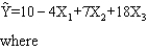 The following regression model has been proposed to predict sales at a furniture store. a.Fully interpret the meaning of the coefficient of X<sub>3</sub>. b.Predict sales (in dollars) for a store with competitor's previous day's sale of $3,000, a population of 10,000 within 1 mile, and six radio advertisements.