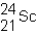 <strong>A neutral isotope of an element contains 21 electrons and 24 neutrons.What is the following representation for this nucleus?</strong> A) B) C) D)