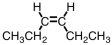 <strong>Which of the following compounds is trans-3-hexene?</strong> A)   B)   C)   D)   <div style=padding-top: 35px> 