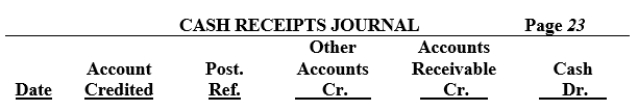 Listed below are selected transactions completed by Ridge Company during March of the current year.Mar. 5 Rendered services on account to Quinton Co., Invoice No. 92, $3,250. 10 Rendered services on account to Martin Inc., Invoice No. 93, $4,500. 13 Received $5,000 in payment of monthly rent, which was due on March 1. 15 Received payment from Quinton Co. for invoice of March 5. 19Received payment from Martin Inc. for balance due on invoice of March 10. 20 Received amount due from Thomas Co. on sale made in February, $5,200. 31 Recorded cash from services rendered for cash during the month, $15,750.? (a)Record the transactions in the revenue journal and cash receipts journal. (b)Total and rule the revenue and cash receipts journals. (c)Indicate the method of posting the individual items and the columnar totals of the revenue and cash receipts journals in the following manner: (1)For individual items and totals to be posted to the subsidiary ledger or not to be posted, insert a check mark in the Post. Ref. column or below the totals. (2)For individual items and totals to be posted to the general ledger, insert the letter G (as a substitute for specific account numbers) in the Post. Ref. column or below the totals.??