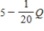 <strong>If an unregulated electric company is a monopolist and faces demand of Q = 50 - 10P,its marginal revenue function is given by</strong> A) B) C) D)