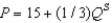 Let P represent price; let QS represent quantity supplied; and assume the equation of the supply curve is . If 90 units of the good are produced and sold, then producer surplus amounts to $1,350.