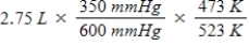 <strong>A gas occupies a volume of 2.75 L at 350 mmHg and 200°C.Which mathematical expression gives the correct volume at 600 mmHg and 250°C?</strong> A)   B)   C)   D)   E)​   <div style=padding-top: 35px> 