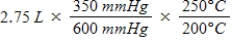 <strong>A gas occupies a volume of 2.75 L at 350 mmHg and 200°C.Which mathematical expression gives the correct volume at 600 mmHg and 250°C?</strong> A)   B)   C)   D)   E)​   <div style=padding-top: 35px> 