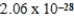 <strong>What is the energy of a photon of electromagnetic radiation with a wavelength of 963.5 nm? (c = 3.00 × 10<sup>8</sup> m/s,h = 6.63 × 10<sup>-34</sup> J · s)</strong> A) J B) J C) J D) J E) J