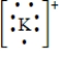 <strong>Which of the following is the Lewis dot structure for the potassium ion?</strong> A) B) C) D) E)
