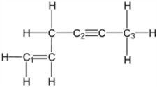 <strong>What is the molecular geometry around carbon atom C<sub>1</sub>? ​  </strong> A)tetrahedral B)trigonal planar C)linear D)trigonal pyramidal E)bent <div style=padding-top: 35px> 
