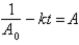 <strong>Which of the following corresponds to the correct integrated expression for a second-order reaction?</strong> A)   B)   C)   D)   E)   <div style=padding-top: 35px> 
