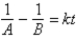 <strong>Which of the following corresponds to the correct integrated expression for a second-order reaction?</strong> A)   B)   C)   D)   E)   <div style=padding-top: 35px> 