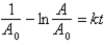 <strong>Which of the following corresponds to the correct integrated expression for a second-order reaction?</strong> A)   B)   C)   D)   E)   <div style=padding-top: 35px> 