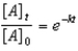 <strong>Which of the following is not a correct representation of the integrated rate expression for a first-order reaction?</strong> A)   B)   C)   D)   E)   <div style=padding-top: 35px> 