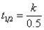 <strong>Which of the following corresponds to the correct equation for the half-life of a first-order reaction?</strong> A)   B)   C)   D)   E)   <div style=padding-top: 35px> 