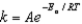 The Arrhenius equation, expresses the dependence of the rate constant on the reaction temperature.The slope of a plot of ln(k)versus 1/T is equal to