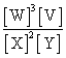<strong>Apply the law of mass action to obtain the equilibrium-constant expression for the following reaction: 2X(g)+ Y(g)   3W(g)+ V(g)</strong> A)[X]<sup>2</sup>[Y][W]<sup>3</sup>[V] B)   C)   D)   <div style=padding-top: 35px> 
