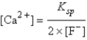 <strong>Pure water is saturated with slightly soluble calcium fluoride,CaF<sub>2</sub>.Which of the following is true concerning the equilibrium concentration of Ca<sup>2+</sup>?</strong> A)   B)[Ca<sup>2+</sup>] = [F<sup>-</sup>] C)   D)   E)[Ca<sup>2+</sup>] = K<sub>sp</sub> <div style=padding-top: 35px> 