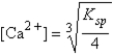 <strong>Pure water is saturated with slightly soluble calcium fluoride,CaF<sub>2</sub>.Which of the following is true concerning the equilibrium concentration of Ca<sup>2+</sup>?</strong> A)   B)[Ca<sup>2+</sup>] = [F<sup>-</sup>] C)   D)   E)[Ca<sup>2+</sup>] = K<sub>sp</sub> <div style=padding-top: 35px> 
