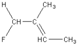 <strong>Which of the following is a geometric isomer of the structure given below? </strong> A) B) C) D) E)