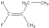 <strong>Which of the following is a geometric isomer of the structure given below? </strong> A) B) C) D) E)