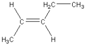 <strong>Which of the following structural formulas is not an isomer of cis-2-pentene?</strong> A) B) C) D) E)