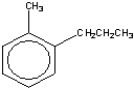 <strong>What is the correct structure for 1-methyl-4-propylbenzene?</strong> A) B) C) D) E)