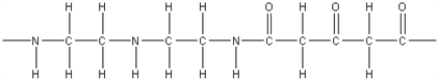 <strong>What is the polymer formed by the condensation of 1,3-propanedicarboxylic acid,HOOCCH<sub>2</sub>COOH,with 1,2-diaminoethane,NH<sub>2</sub>CH<sub>2</sub>CH<sub>2</sub>NH<sub>2</sub>?</strong> A) B) C) D) E)