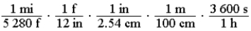 <strong>Which of the following products of ratios gives the conversion factors to convert meters per second To miles per hour ?</strong> A) B) C) D) E)