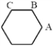 <strong>Exhibit 4-2 Newton approximated motion in a circle as a series of linear motions,as in the polygon below. Assume that the particle moves at constant speed v<sub>A</sub> from A to B,and at constant speed v<sub>B</sub> from B to C. Use this exhibit to answer the following question(s). Refer to Exhibit 4-2.The direction of the change in velocity, ,at point B,is shown by the arrow in</strong> A) B) C) D) E)