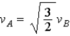 <strong>Two clowns are launched from the same spring-loaded circus cannon with the spring compressed the same distance each time.Clown A has a 40-kg mass;clown B a 60-kg mass.The relation between their speeds at the instant of launch is</strong> A) . B) . C)v<sub>A</sub> = v<sub>B</sub>. D) . E) .