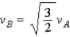 <strong>Two clowns are launched from the same spring-loaded circus cannon with the spring compressed the same distance each time.Clown A has a 40-kg mass;clown B a 60-kg mass.The relation between their speeds at the instant of launch is</strong> A) . B) . C)v<sub>A</sub> = v<sub>B</sub>. D) . E) .