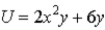 <strong>A particle is subject to the potential )What is the value of the y component of the force on the particle at the point (x,y)= (2.0,3.0)?</strong> A)24 B)−24 C)14 D)−14 E)28