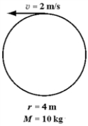 <strong>The diagram below shows five cylinders,each cylinder rotating with constant angular velocity about its central axis.The magnitude of the tangential speed of one point of each cylinder is shown,along with each cylinder's radius and mass.Which cylinder has the largest angular momentum?</strong> A) B) C) D) E)