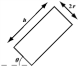 <strong>One of the curators at the art museum is tilting a large cylinder backward.At what angle θ will the cylinder of height h and radius r be in unstable equilibrium? </strong> A) . B) . C) . D) . E) .