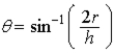 <strong>One of the curators at the art museum is tilting a large cylinder backward.At what angle θ will the cylinder of height h and radius r be in unstable equilibrium? </strong> A) . B) . C) . D) . E) .