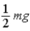 <strong>An object of mass m is suspended by two coplanar wires,as shown below.The tension in each wire has a magnitude given by </strong> A) . B) . C) . D)mg. E) .
