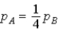 <strong>The figure below shows a container filled with water to the height shown.When we compare the pressure at A to the pressure at B,we find that </strong> A) . B) . C)p<sub>A</sub> = p<sub>B</sub>. D)p<sub>A</sub> = 2p<sub>B</sub>. E)p<sub>A</sub> = 4p<sub>B</sub>.