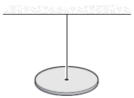 <strong>A torsional pendulum consists of a solid disk (mass = 2.0 kg,radius = 1.0 m)suspended by a wire attached to a rigid support.The body oscillates about the support wire.If the torsion constant is 16 N⋅m/rad.What is the angular frequency (in rad/s)? </strong> A)2 B)4 C)6 D)8 E)7