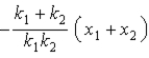 <strong>The mass in the figure below slides on a frictionless surface.When the mass is pulled out,spring 1 is stretched a distance x<sub>1</sub> from its equilibrium position and spring 2 is stretched a distance x<sub>2</sub>.The spring constants are k<sub>1</sub> and k<sub>2</sub> respectively.The force pulling back on the mass is: </strong> A)−k<sub>2</sub>x<sub>1</sub>. B)−k<sub>2</sub>x<sub>2</sub>. C)−(k<sub>1</sub>x<sub>1</sub> + k<sub>2</sub>x<sub>2</sub>). D) . E) .