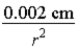 <strong>A spherical wave has the form ) The amplitude of the wave a distance r from the source is</strong> A)0.002 cm. B) . C) . D) . E) .