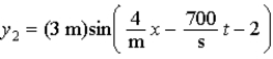 <strong>Two harmonic waves are described by What is the amplitude of the resultant wave?</strong> A)8.0 m B)4.3 m C)6.0 m D)3.2 m E)3.0 m