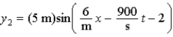 <strong>Two harmonic waves are described by What is the wavelength of the resultant wave?</strong> A)3 m B)2 m C)1 m D)4 m E)6 m