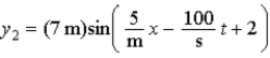 <strong>Two harmonic waves are described by What is the phase (in rad)of the resultant wave when x = t = 0?</strong> A)3 B)0 C)2 D)1 E)4